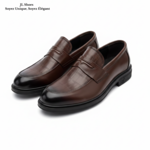 Alessandro Classico mocassin cuir véritable pour homme marron élégante