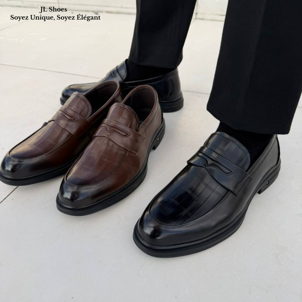 Alessandro Classico mocassin cuir véritable pour homme marron élégante